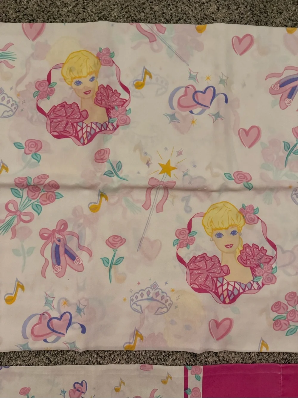 Barbie Girls Bedding Set in Pink, Yellow, Mint and Purple